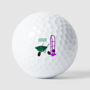 Pelotas De Golf Ilustracion personalizado de carretillas y carrito