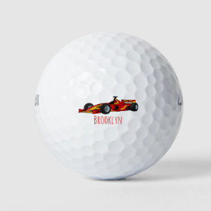 Pelotas De Golf Ilustracion personalizado de coches de carreras de