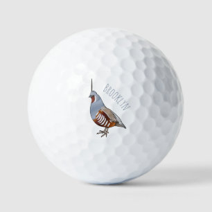 Pelotas De Golf Ilustracion personalizado de codorniz de montaña