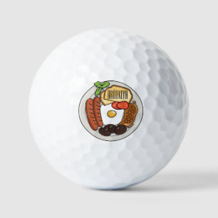Pelotas De Golf Ilustracion personalizado de desayuno inglés