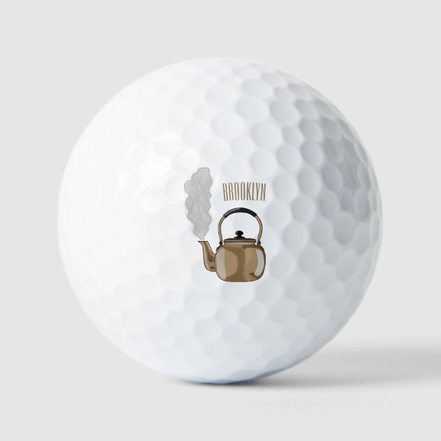 Pelotas De Golf Ilustracion personalizado de estopa o hervidor de  (Anverso)