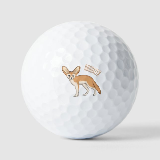 Pelotas De Golf Ilustracion personalizado de Fennec fox (Anverso)