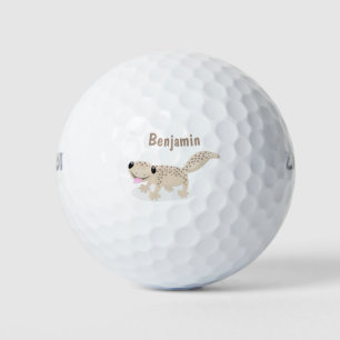Pelotas De Golf Ilustracion personalizado de gecko de color marrón