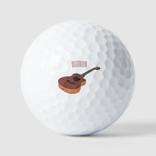 Pelotas De Golf Ilustracion personalizado de guitarra acústica