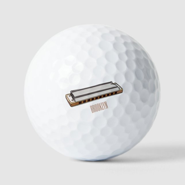 Pelotas De Golf Ilustracion personalizado de Harmonica (Anverso)