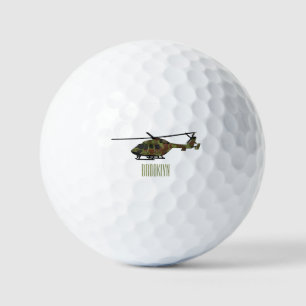 Pelotas De Golf Ilustracion personalizado de helicópteros del ejér