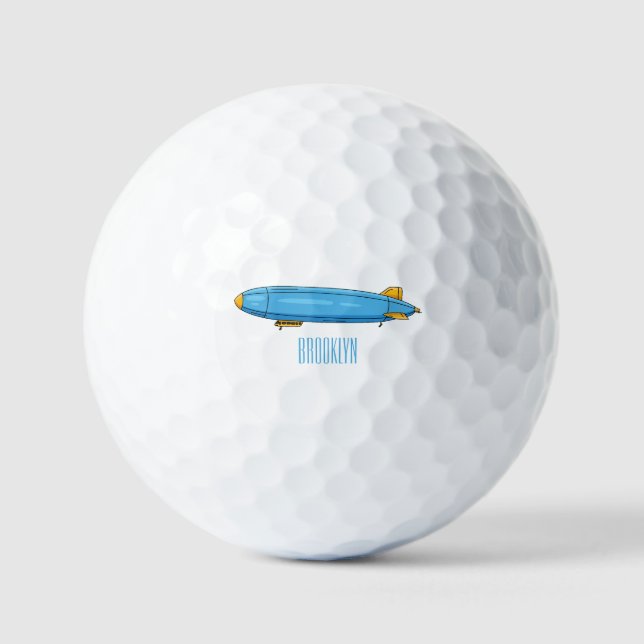 Pelotas De Golf Ilustracion personalizado de la aeronave (Anverso)