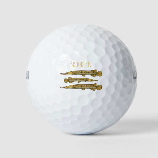 Pelotas De Golf Ilustracion personalizado de lagarto (Anverso)
