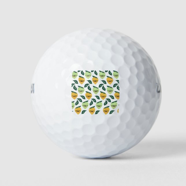 Pelotas De Golf Ilustracion Personalizado de limón y cítricos (Anverso)