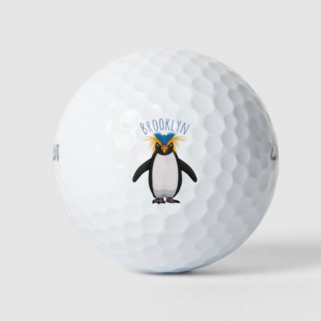 Pelotas De Golf Ilustracion personalizado de los macarrones de pin (Anverso)