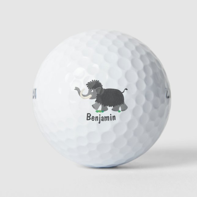Pelotas De Golf Ilustracion personalizado de mamut torpe (Anverso)