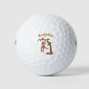 Pelotas De Golf Ilustracion personalizado de orangután bebé feliz