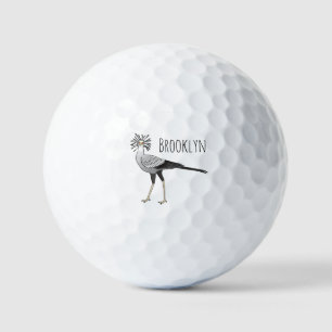 Pelotas De Golf Ilustracion personalizado de pájaro de Secretario