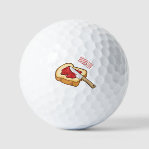 Pelotas De Golf Ilustracion personalizado de pan y mermelada