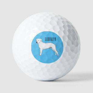 Pelotas De Golf Ilustracion personalizado de perro argentino Dogo