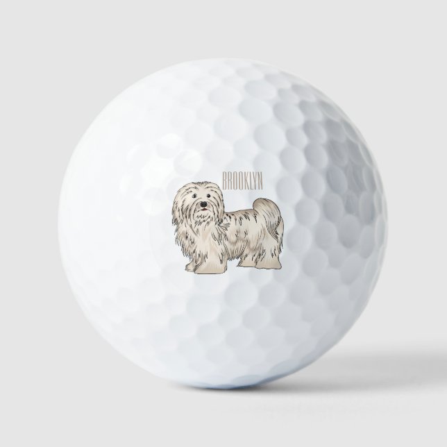 Pelotas De Golf Ilustracion personalizado de perro de La Habana (Anverso)