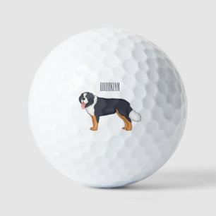 Pelotas De Golf Ilustracion personalizado de perro de montaña de B