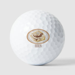 Pelotas De Golf Ilustracion personalizado de rollo de canela
