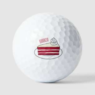 Pelotas De Golf Ilustracion personalizado de tarta de terciopelo r