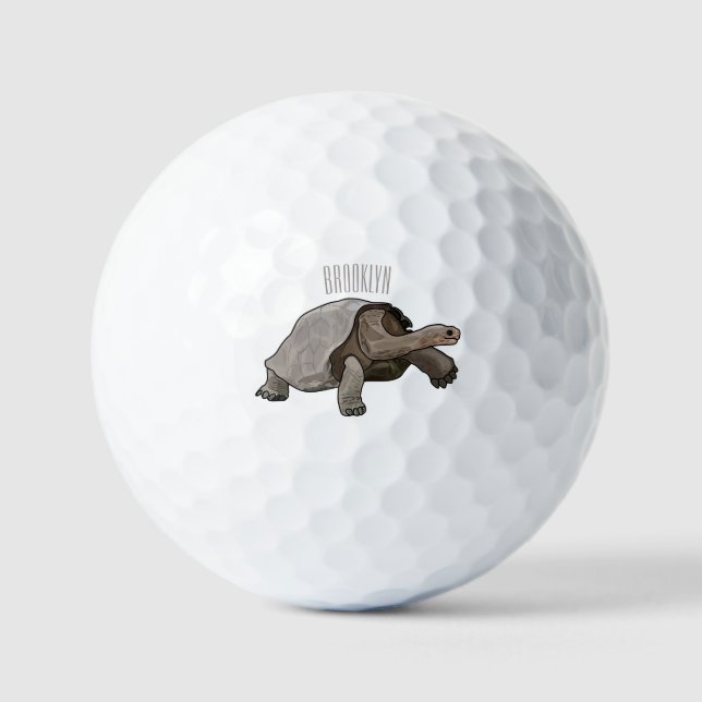 Pelotas De Golf Ilustracion personalizado de tortugas de Galápagos (Anverso)