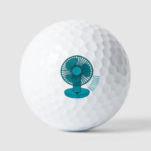 Pelotas De Golf Ilustracion personalizado de ventilador
