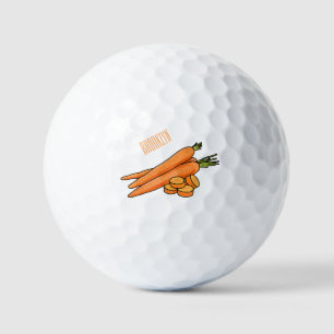 Pelotas De Golf Ilustracion personalizado de zanahoria