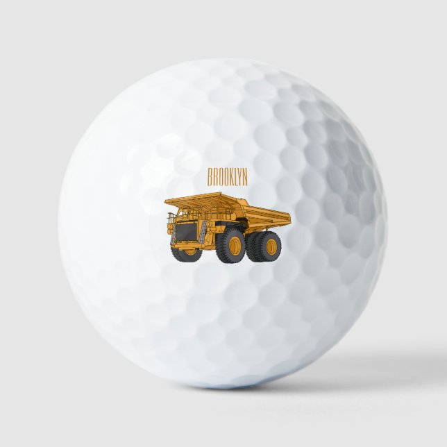 Pelotas De Golf Ilustracion personalizado del camión de altura (Anverso)