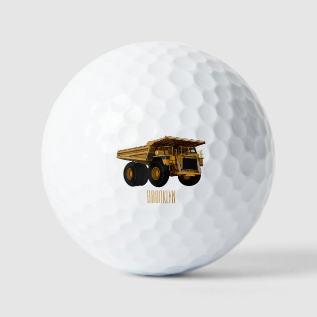 Pelotas De Golf Ilustracion personalizado del camión de altura (Anverso)