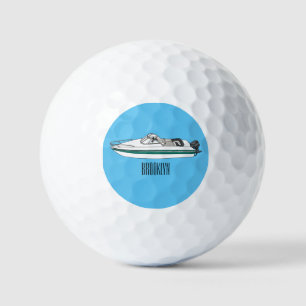 Pelotas De Golf Ilustracion personalizado en motocicleta