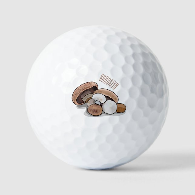 Pelotas De Golf Ilustracion personalizado hongo (Anverso)