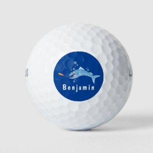 Pelotas De Golf Ilustracion personalizado pescador hambriento de b