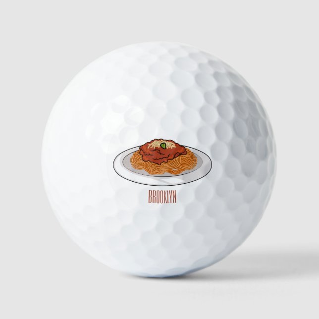Pelotas De Golf Ilustracion personalizado Spaghetti (Anverso)