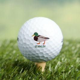 Pelotas De Golf Ilustracion realista Mallard Duck personalizado