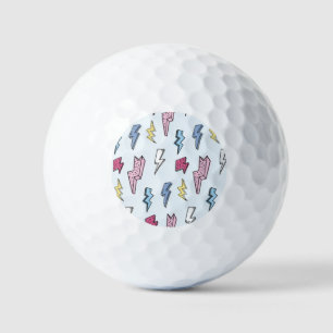 Pelotas De Golf Ilustracion sin foco de truenos vintage