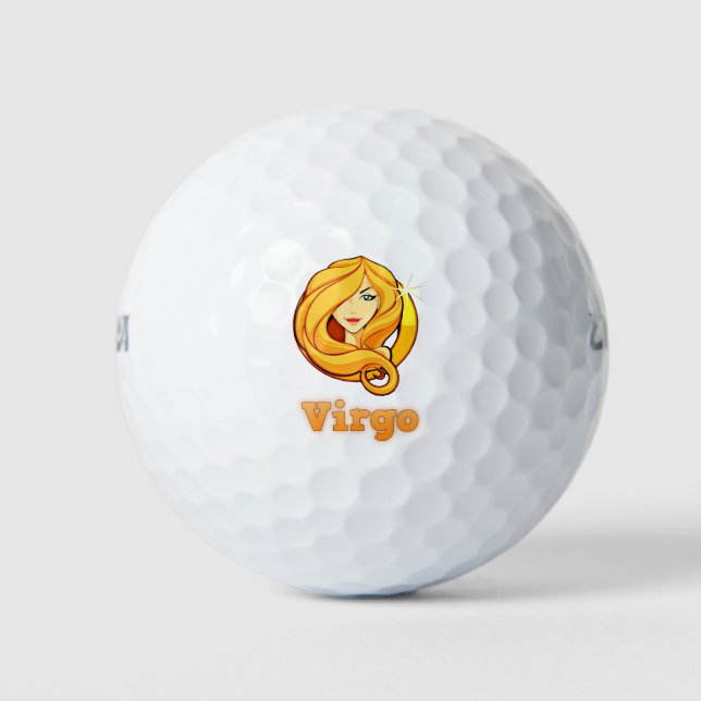Pelotas De Golf Ilustracion Virgo (Anverso)