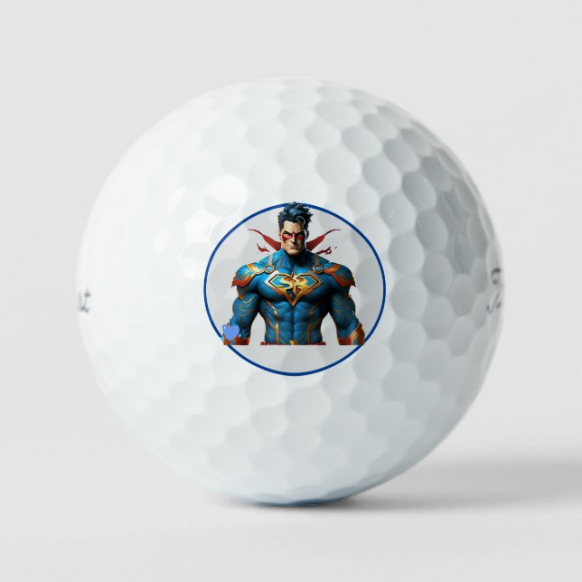 Pelotas De Golf "Ilustraciones de superhéroes Personalizados" (Anverso)