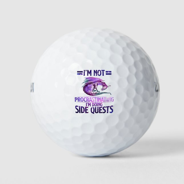 Pelotas De Golf I'm Not Procrastinating I'm Doing Side Quests (Anverso)