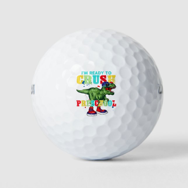 Pelotas De Golf I'm Ready To Crush Second Grade Dinosaur Back To S (Anverso)