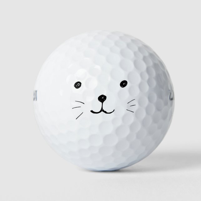 Pelotas De Golf Imágenes de gato Personalizado dibujadas a mano ad (Anverso)