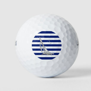 Pelotas De Golf Impresión cromada de Regata Náutica en franjas de