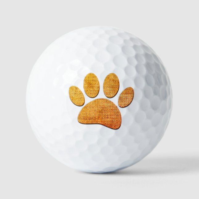Pelotas De Golf Impresión de edad de garra de perro (Anverso)