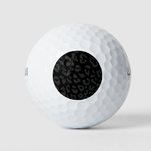 Pelotas De Golf Impresión de leopardo negra (Anverso)
