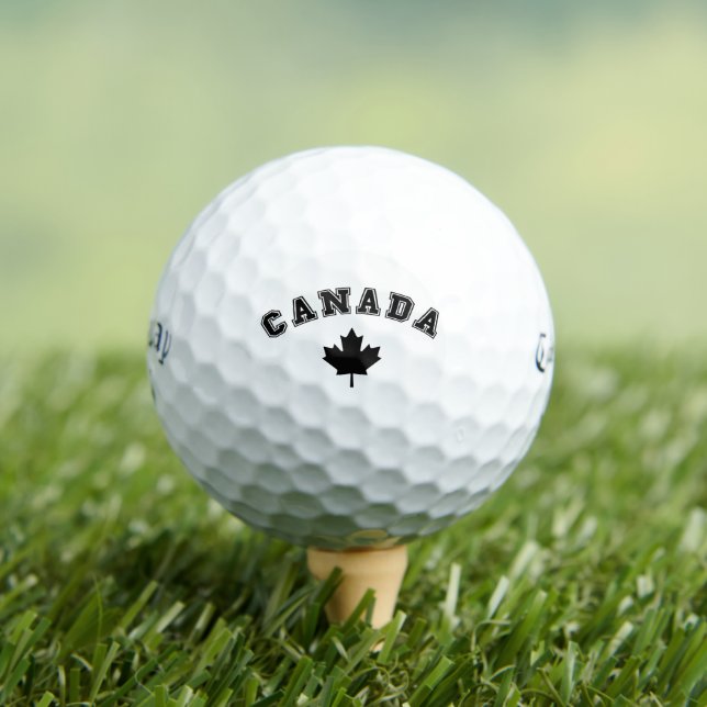 Pelotas De Golf Impresión personalizada de hojas de arce de Canadá (Camiseta in situ)