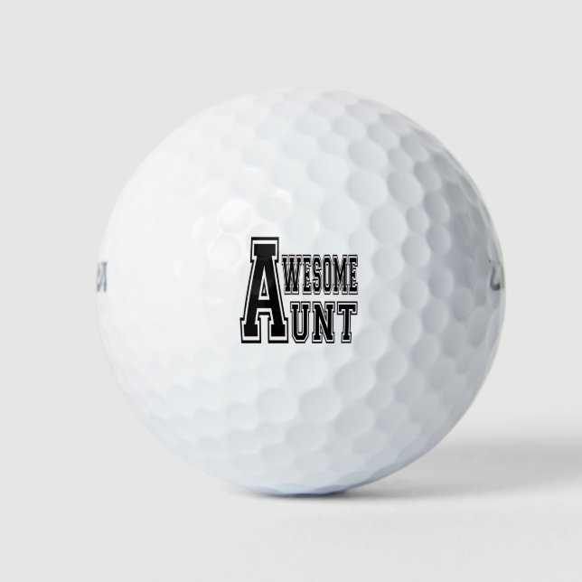 Pelotas De Golf Impresionante diseño de tía (Anverso)