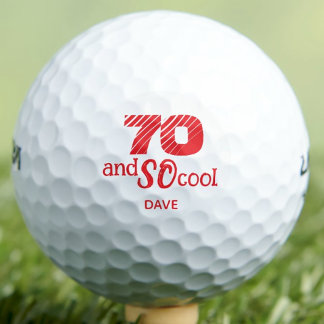 Pelotas De Golf Impresionante personalizado de 70 años fresco rojo