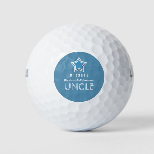 Pelotas De Golf Impresionante TÍO Nombre personalizado de estrella (Anverso)