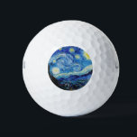 Pelotas De Golf Impresionismo Vincent Van Gogh Starry Starry Night<br><div class="desc">¿Busca arte de calidad, arte de galería o arte de galería? Has venido al lugar correcto. El impresionismo Vincent Van Gogh Starry Night Meaning Famous Visual Arts Design presenta un gran ejemplo de arte expresionista. Este impresionismo Vincent Van Gogh Starry Night, que significa diseño de artes visuales famosas, refleja la...</div>