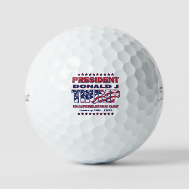 Pelotas De Golf Inauguración del presidente Trump 2025 (Anverso)
