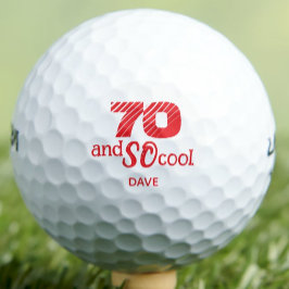 Pelotas De Golf Increíble cumpleaños 70 rojo genial 70 años person