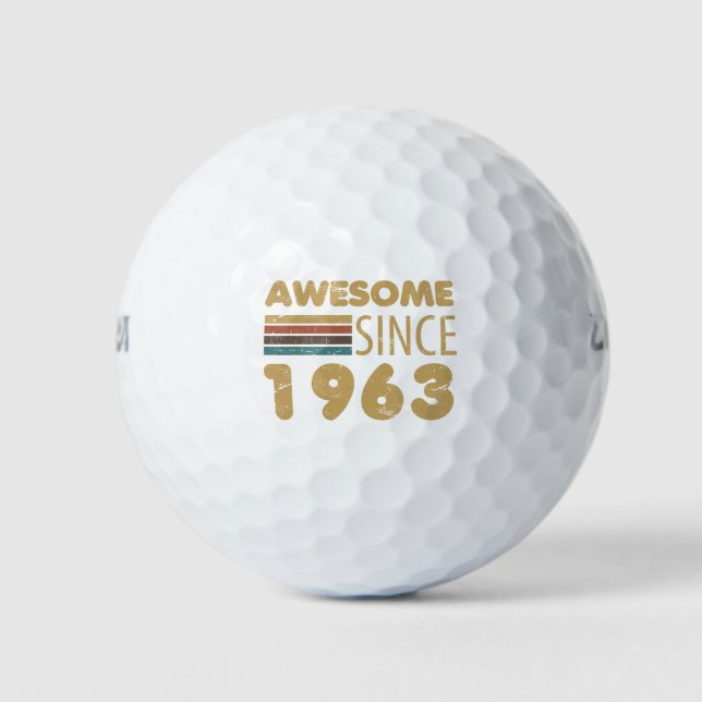 Pelotas De Golf Increíble desde 1963, cumpleaños número 60 (Anverso)